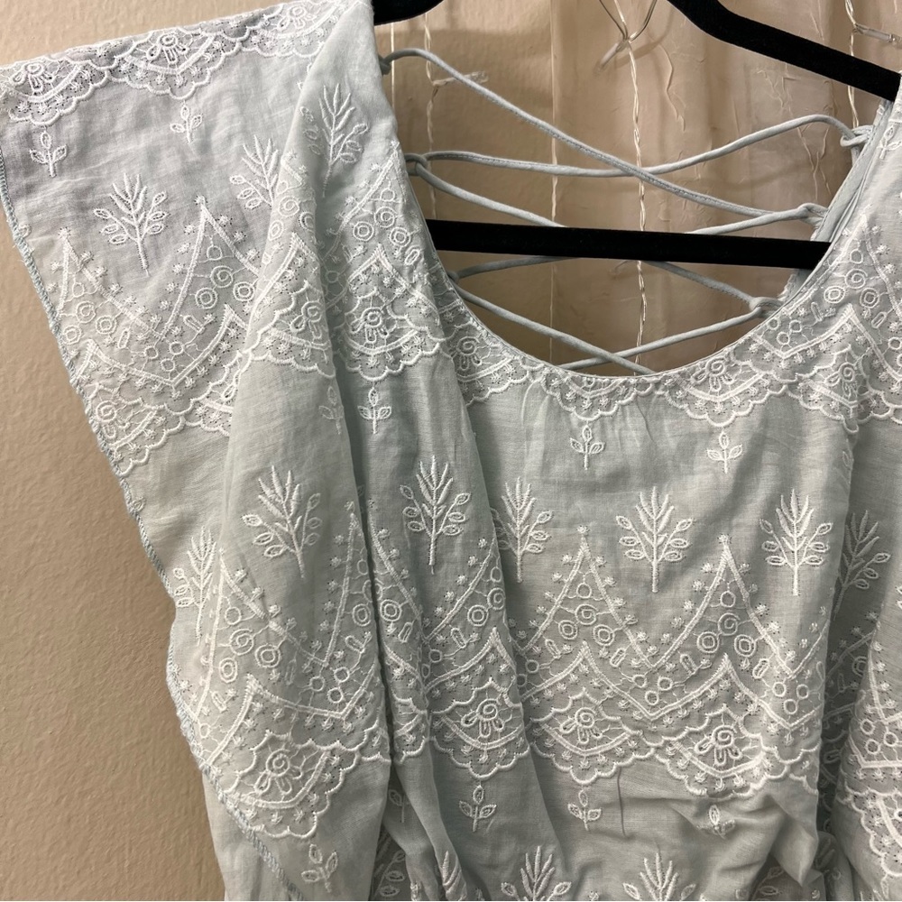 Anthropologie Love Sam Dress Sam Amia Embroidered Lace Maxi Dress - Picture 6 of 13